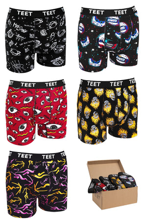 Men'S Boxer Cotton Patterned Premium 5-Pack