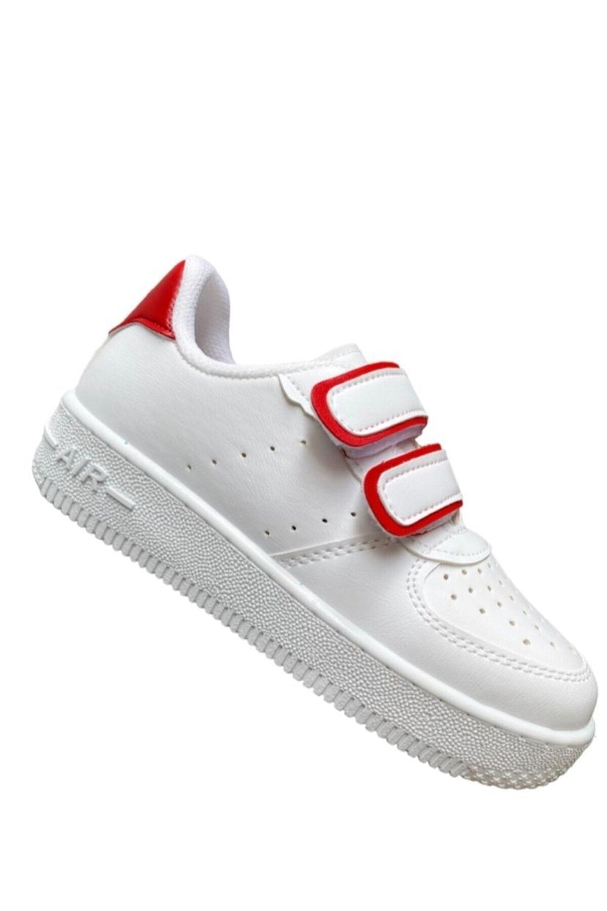 Unisex Girls Boys Velcro Sneakers Sneaker - White Red