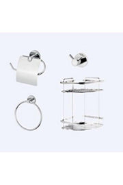 2-Piece Sponge Holder - V Type Hanger - Covered Toilet Paper Holder and Round Towel Holder Set - Babil Series - Swordslife