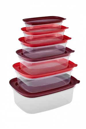 Vicks Red Velvet Set Of 6 Storage Containers