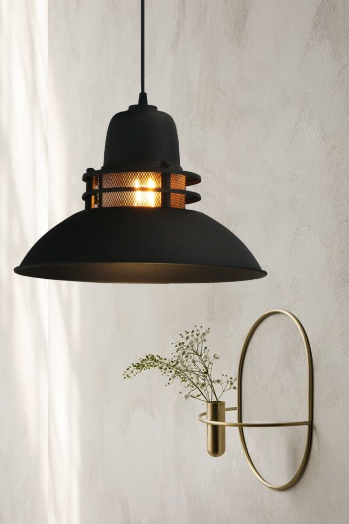 Lantern Black Chandelier Single Pendant Lamp Kitchen Children'S Room Living Room Desktop Lamp Lighting Models