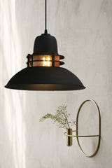 Lantern Black Chandelier Single Pendant Lamp Kitchen Children's Room Living Room Desktop Lamp Lighting Models