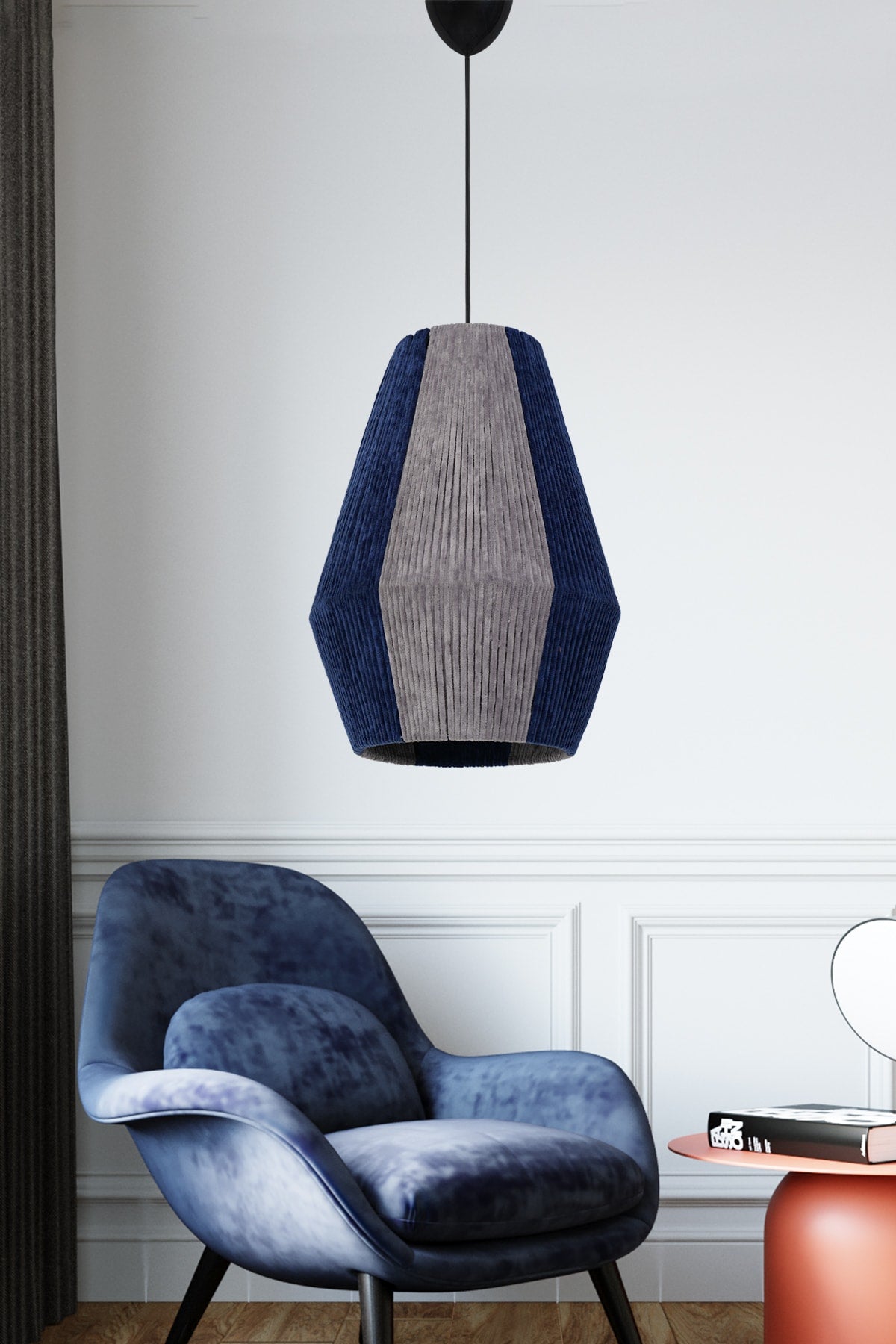 Avion Pendant Lamp Chandelier Navy Blue Gray