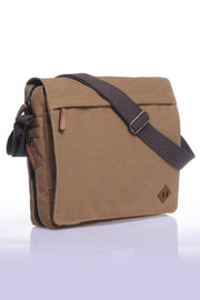 Gk12 Canvas Postman Flache Umhängetasche Beige