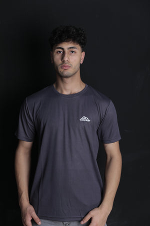 Anthracite Sweat Absorbent Outdoor Performance Sports T-Shirt