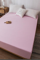 100x200 Single Elastic Combed Cotton Bed Sheet 100% Cotton Pink - Swordslife
