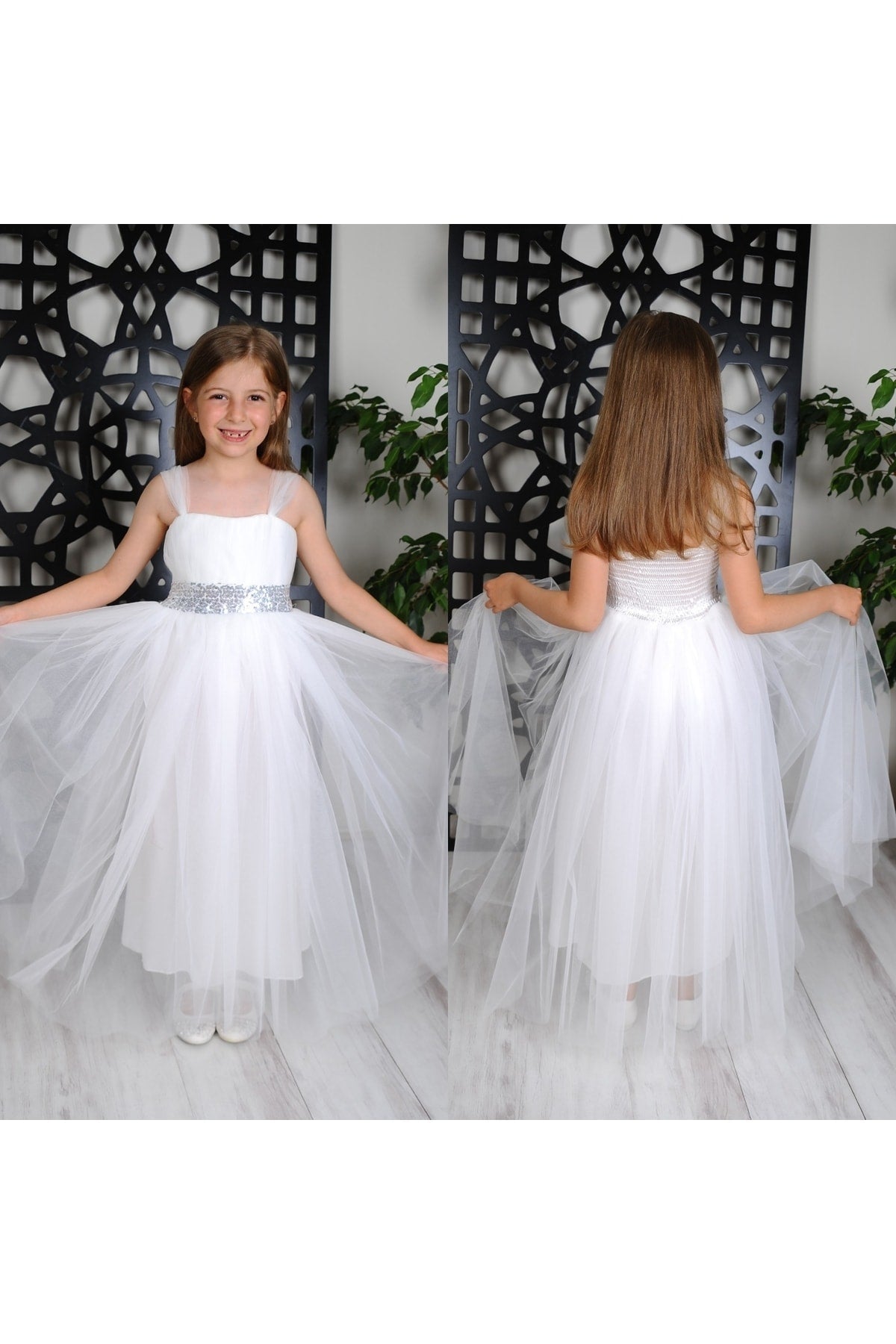 Girl Long Cotton Evening Dress