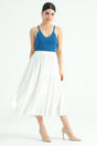 Solid Frilled Long Skirt White - Swordslife