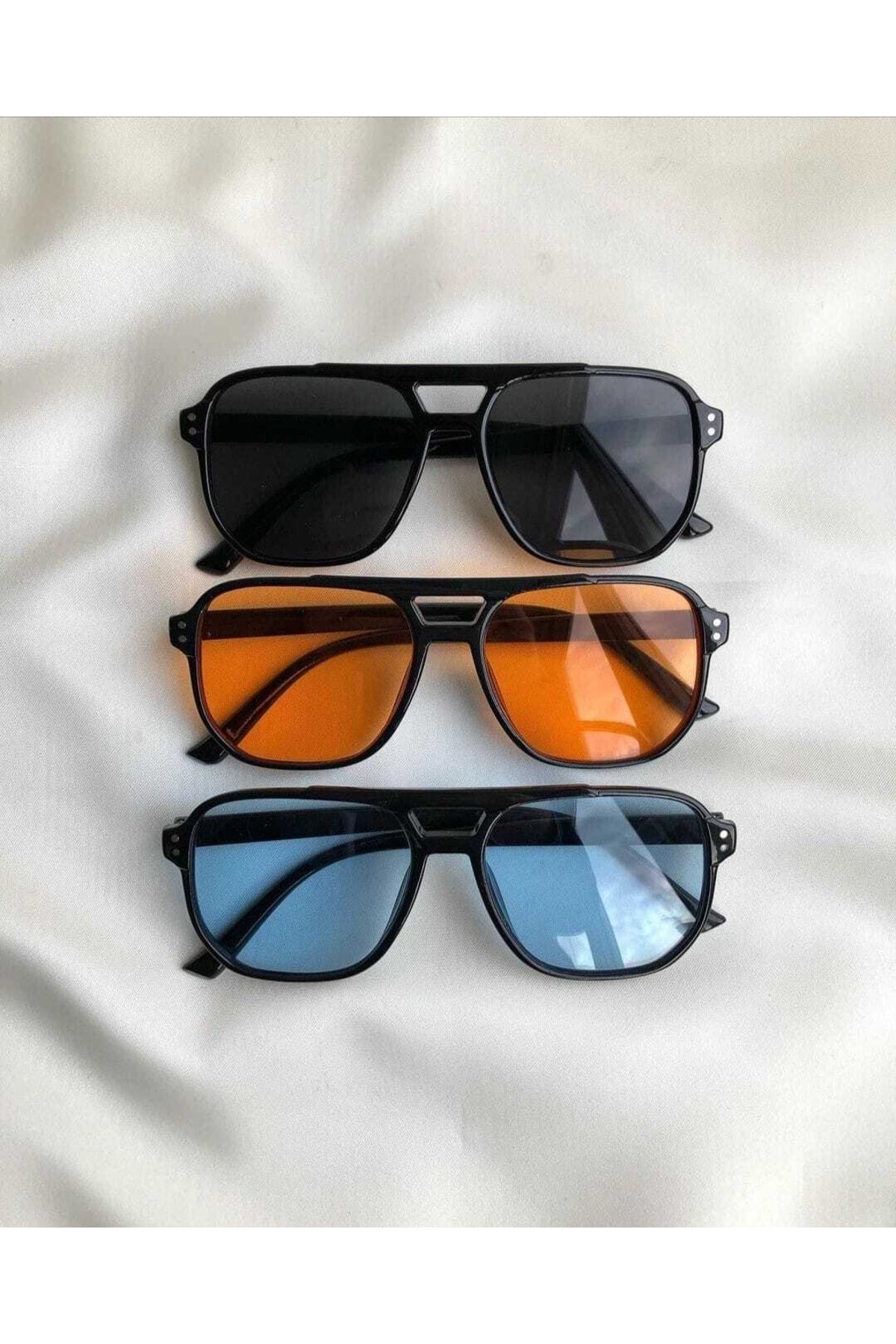 New Season Tinted Glass Unisex 3-Pack Sunglasses Set