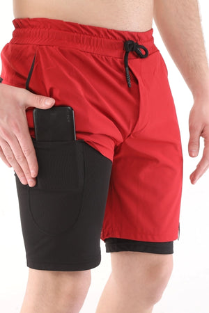 Herren Laufhose Schnelltrocknend Micropoly Training Turf Fitness Kurze Strumpfhosen Outdoor Shorts