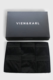 Men'S Black 6-Box Plain Lycra Boxer Shorts