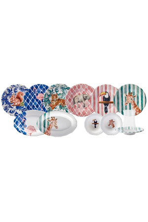 Animal Carnival 26 Piece 6 Person Breakfast Set