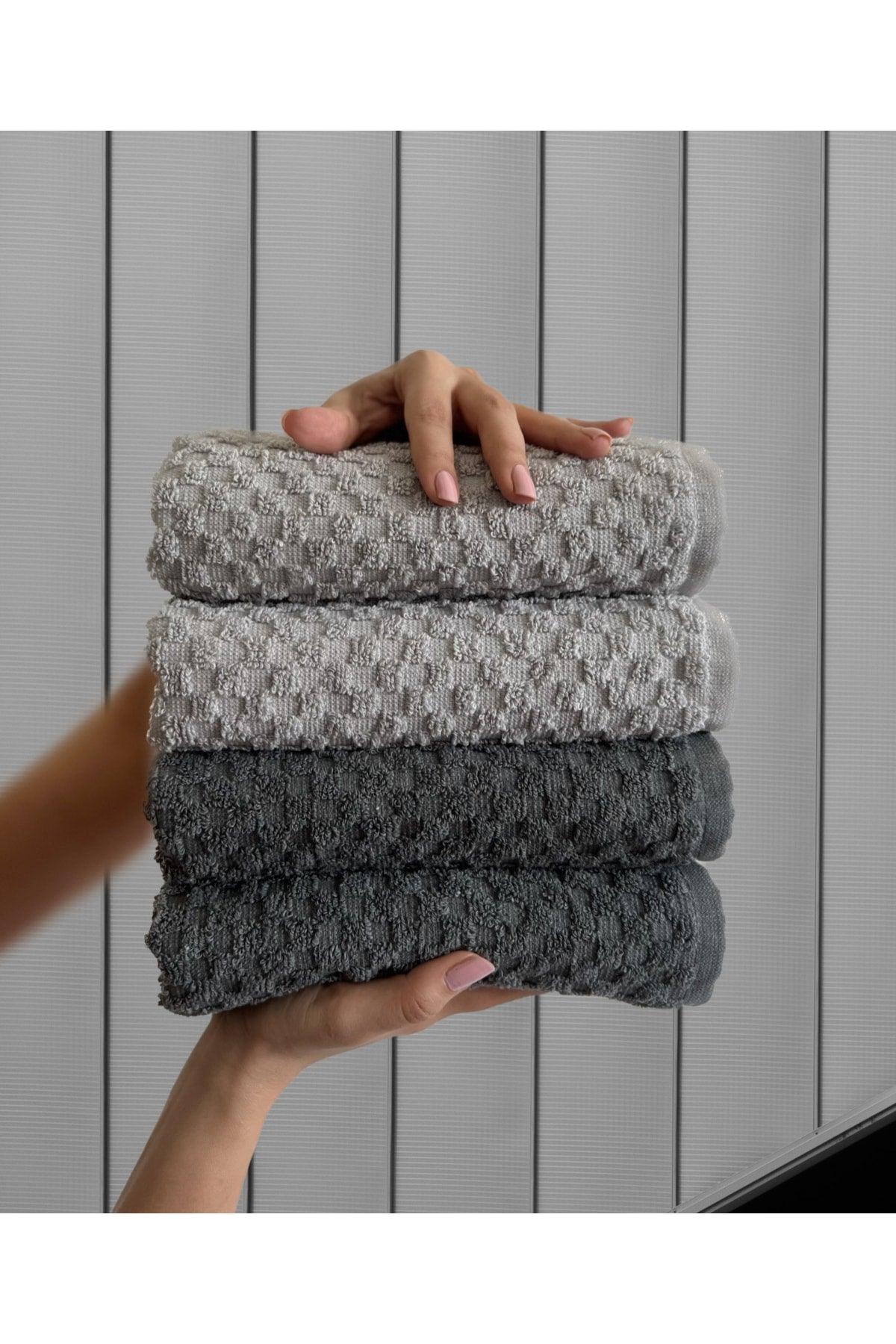 Shal 100% Cotton Set of 4 50x90cm Hand / Face Towels - Swordslife