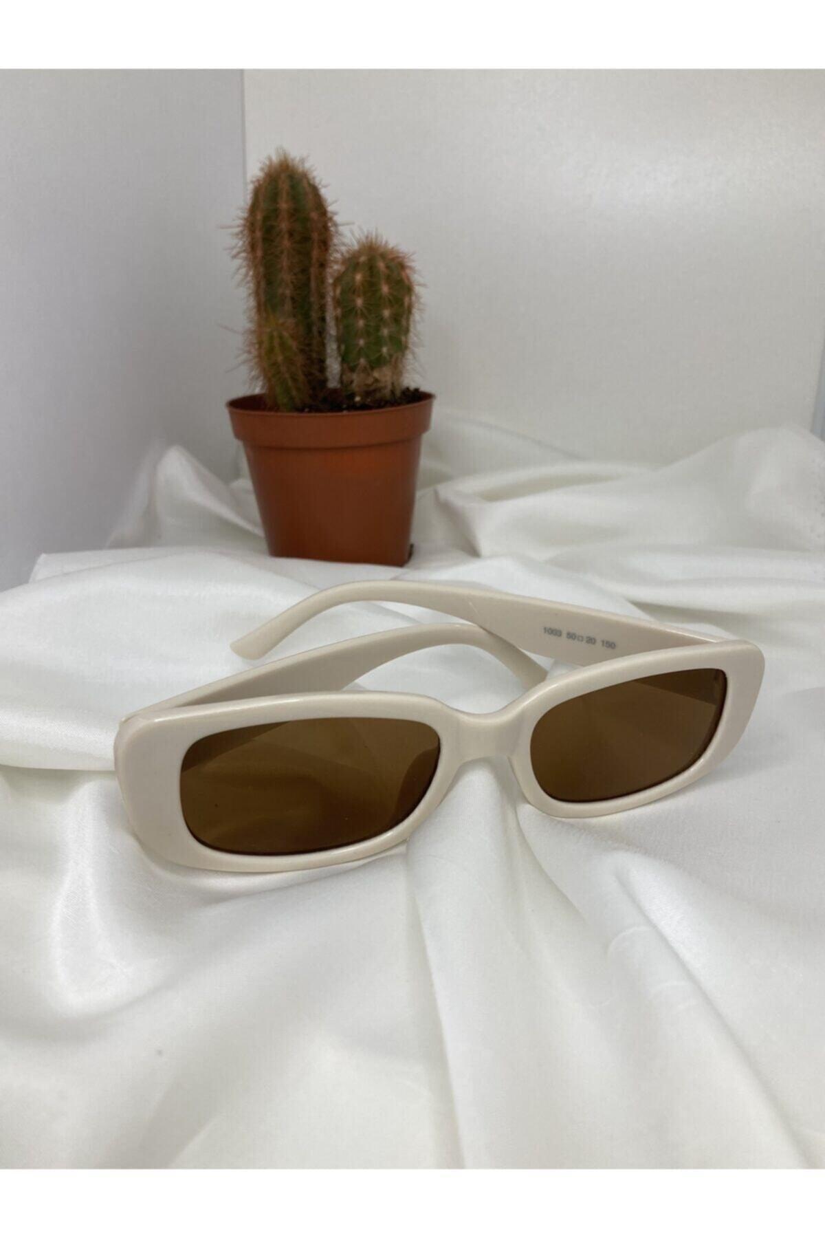 Unisex Vintage Sunglasses Cream Color - Swordslife