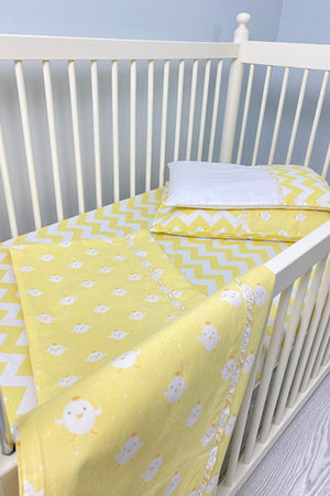 Chick Pattern Baby Duvet Cover Set