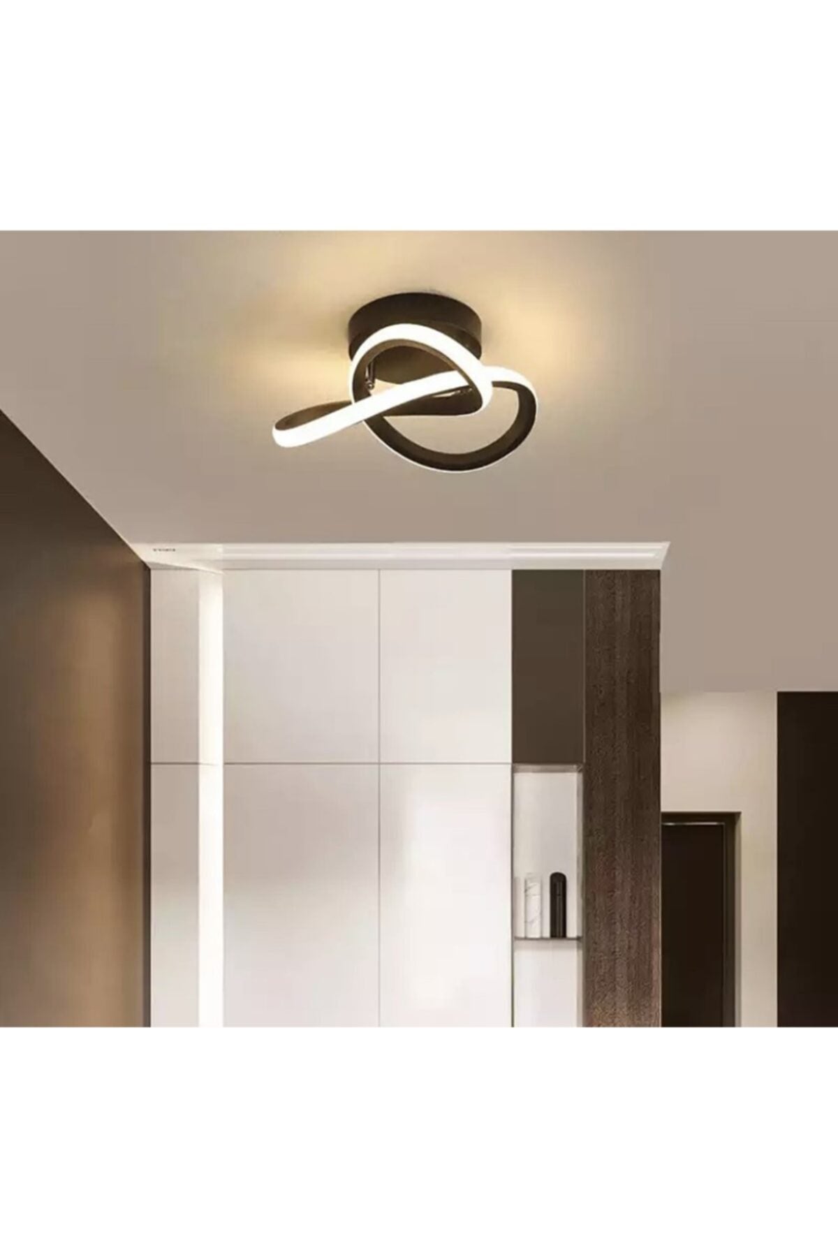 Boomerang Modern Plafonier Ceiling LED Chandelier Dark Brown LED Chandelier