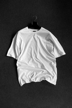 Weißes 2-Faden Basic Oversize T-Shirt für Herren