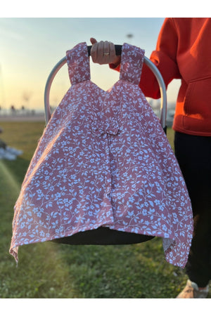 Run Baby Muslin Fabric Push-Up Stroller Cover (Pink Flower) 75X100Cm