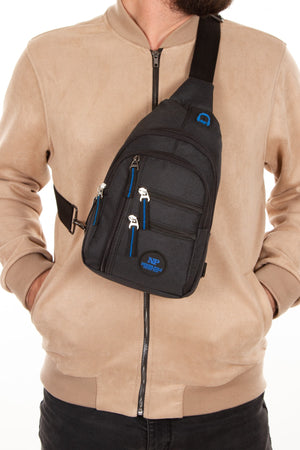 Shoulder And Waist Bag With Np Linen Ears And Usb Output (19X29Cm)