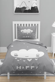 Else White Cloudy Single Child 3D Patterned Duvet Cover Set