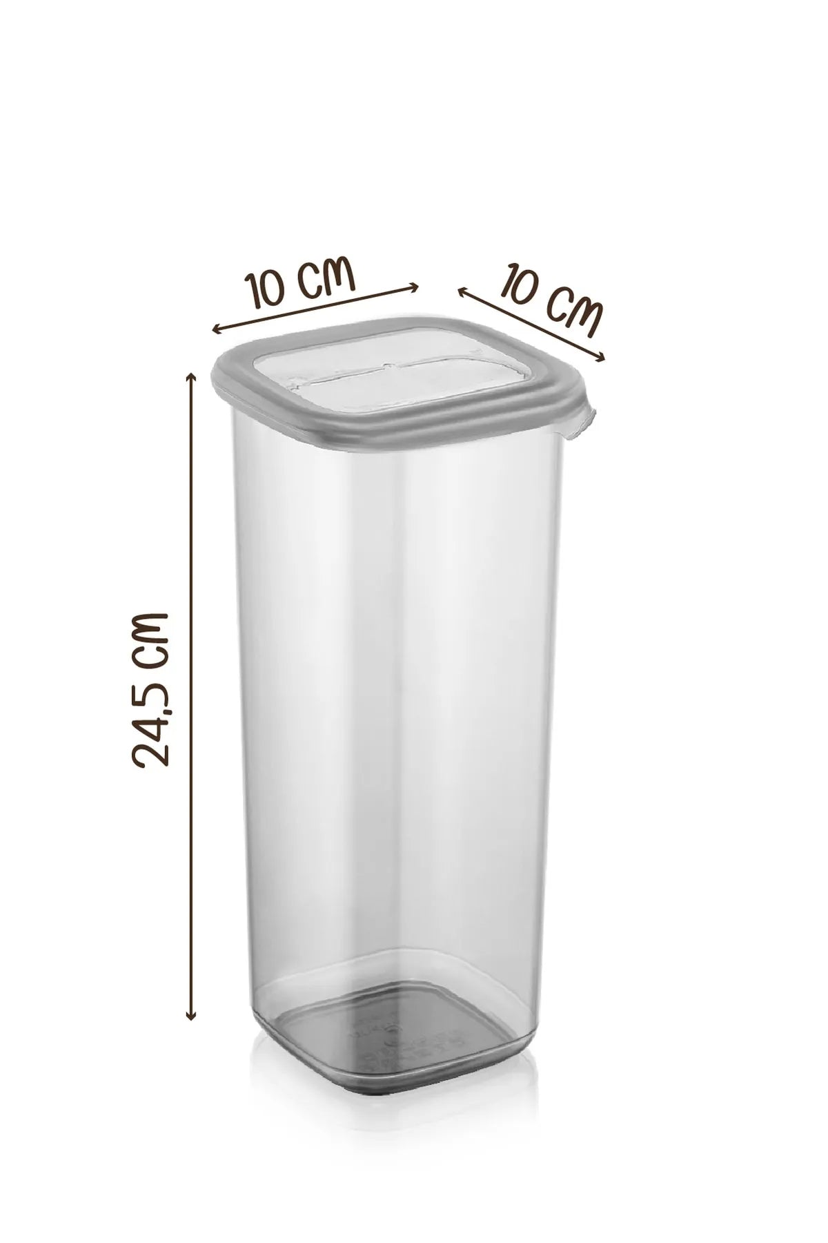 Set mit 12 quadratischen Jumbo-Vorratsbehältern mit Etikett, 1750 ml – großes Glas mit hartem Deckel