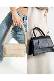 Wasserdichte Puff-Stofftasche und Damen-Hand- und Schultertasche Miny City 2er-Pack Produkt
