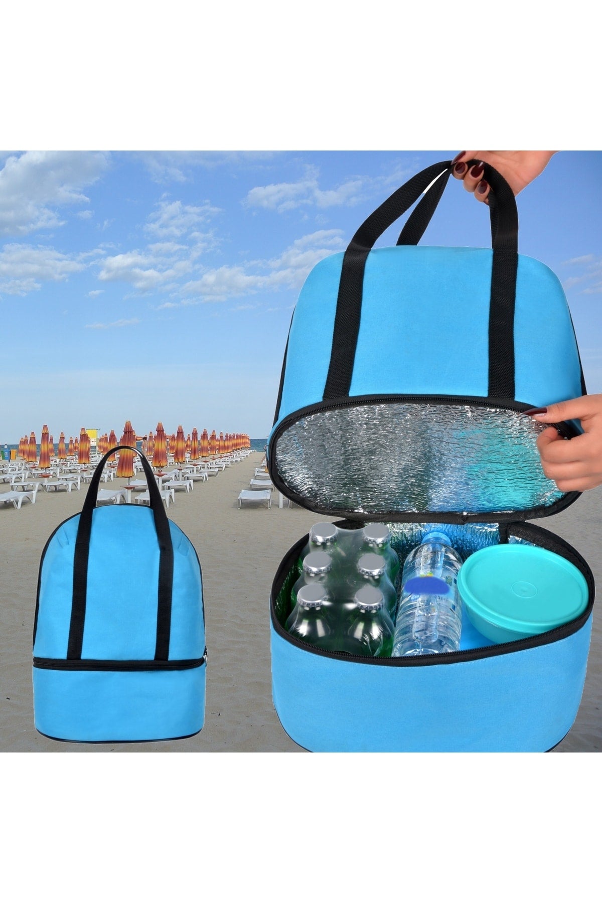 Thermos Bag Cooler Camping Bag Beverage Carry Bag For Picnic Camping Outdoor 26 Lt.