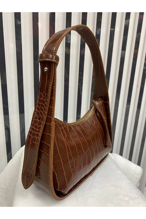 Taba Damen Baguette-Tasche mit Krokodilmuster