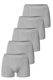 Men'S Gray 5-Pack Plain Lycra Boxer Shorts