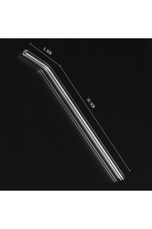Pcs Transparent Glass Straws -Curved Glass Straws