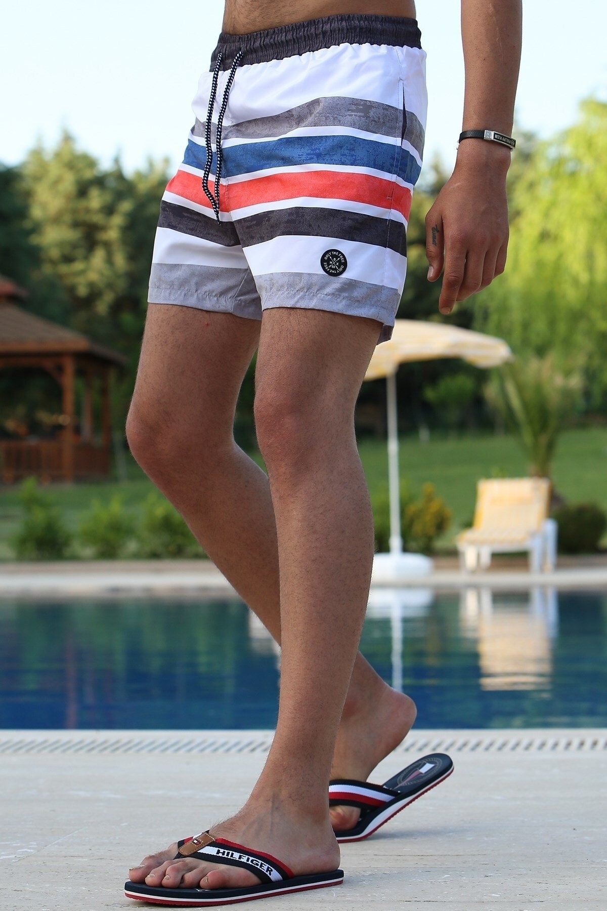 Men'S Gray Marine Shorts 5072