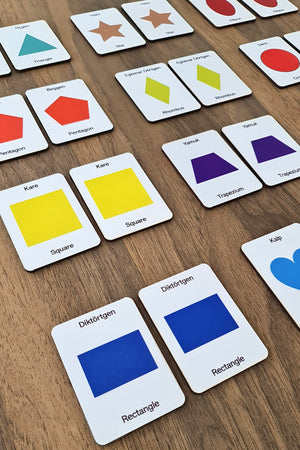 Holz geometrische Formen Brain Teaser Karten Matching Game Vorschule pädagogisches Material