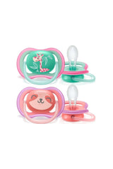 Scf349/12 Ultra Air 2-Piece Silicone Pacifier 18+ Month Girl
