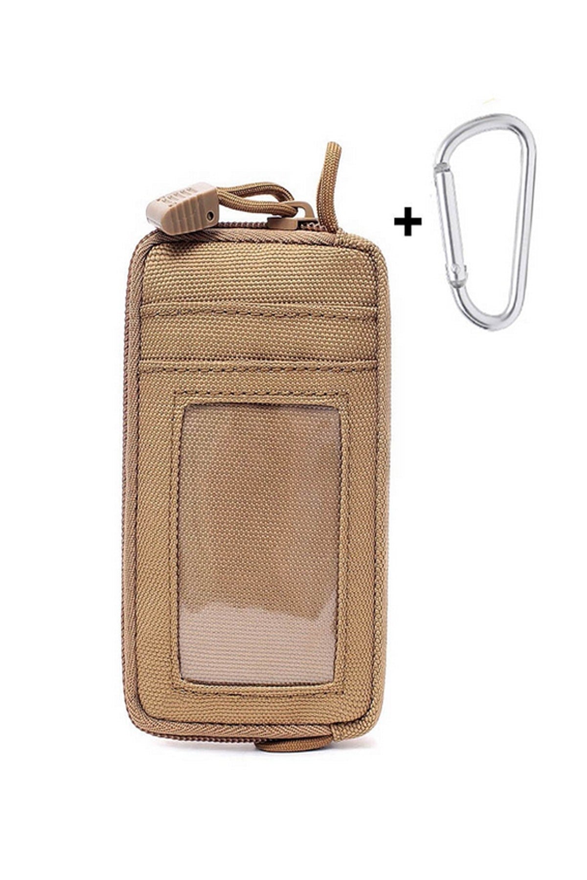 Taktischer Stil Wasserdichter Stoff Kartenfach Gürtel Tragen Wüste Farbe Gürteltasche Brieftasche