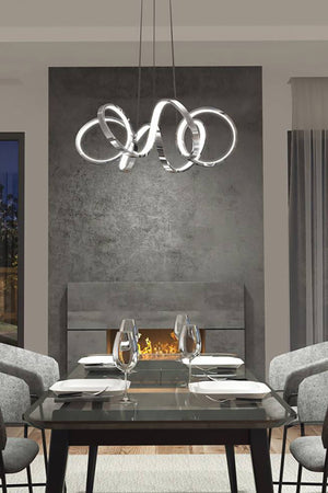 Minerva Chrome Modern Pendant Lamp Led Chandelier Living Room Kitchen Room Led Chandelier