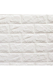 Self Adhesive Foam White Brick Wall Panel 70x77x0.65cm - Swordslife