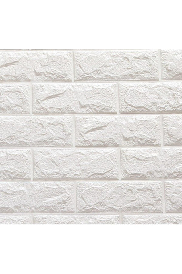 Self Adhesive Foam White Brick Wall Panel 70x77x0.65cm - Swordslife