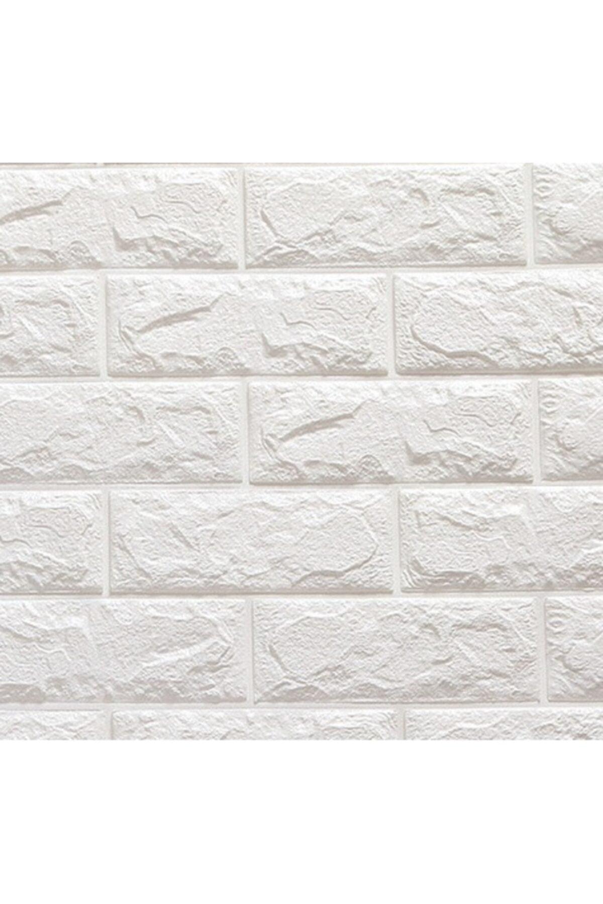 Self Adhesive Foam White Brick Wall Panel 70x77x0.65cm - Swordslife