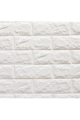 Self Adhesive Foam White Brick Wall Panel 70x77x0.65cm - Swordslife