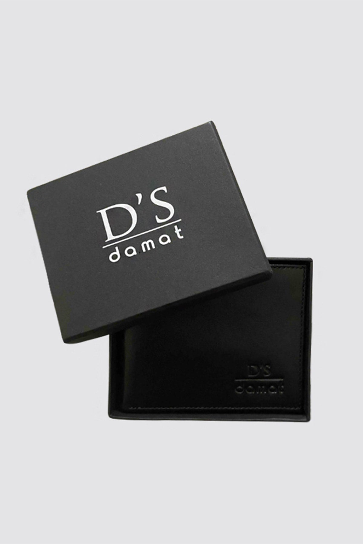 Schwarze Geldbörse aus 100 % Leder