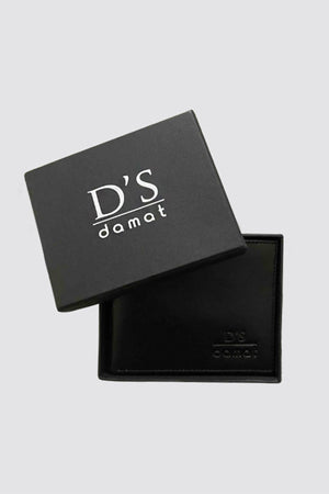 Schwarze Geldbörse aus 100 % Leder