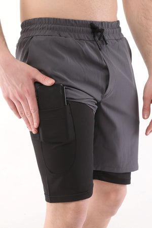 Herren Laufhose Schnelltrocknend Micropoly Training Turf Fitness Kurze Strumpfhosen Outdoor Shorts