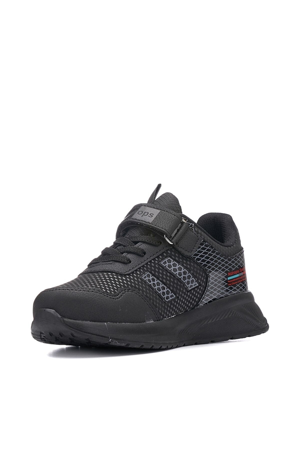 Orthopedic, Velcro, Black and Smoked Color Kids Sports Shoes