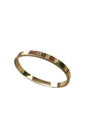Cartier Model Cartier Model Thick 316L Steel Gold Color Bracelet