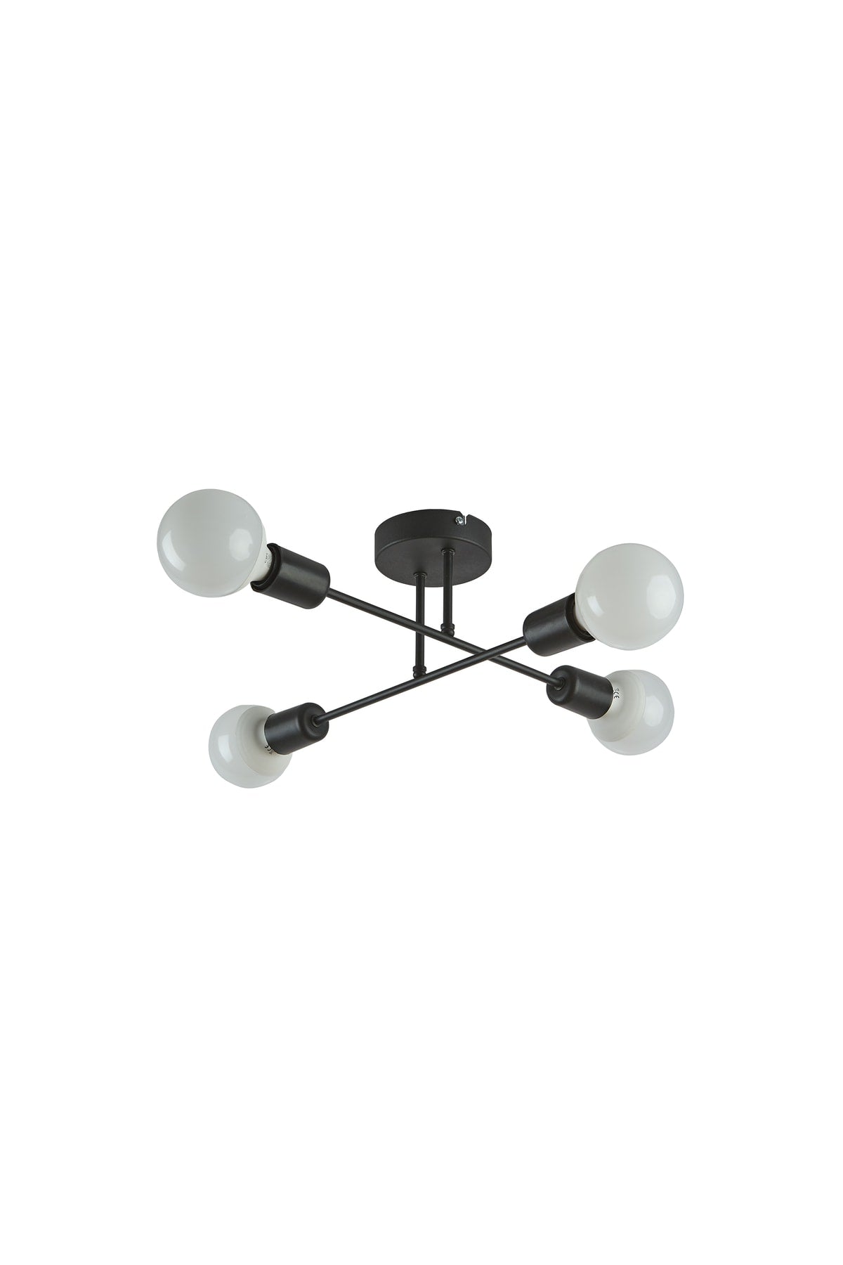 Spider Cross Living Room - Kitchen - Bedroom Ceiling Lamp 4-Piece Black Chandelier (Without Bulb)