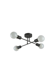 Spider Cross Wohnzimmer - Küche - Schlafzimmer Deckenleuchte 4-teilig Schwarz Kronleuchter (Ohne Glühbirne)