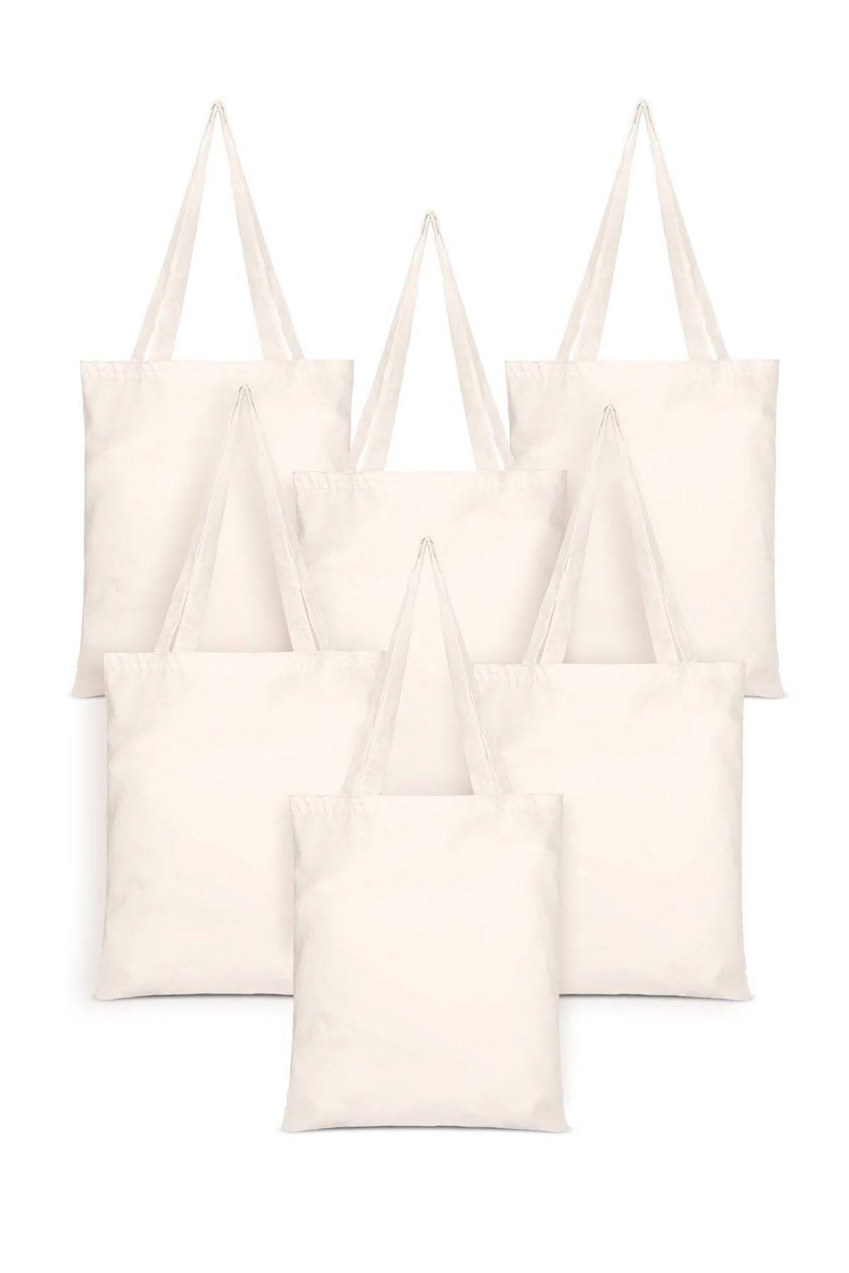 6 Pack Unprinted Raw Tote Bag Shopping Bag Tote Bag Suitable for Punch Processing