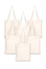 6 Pack Unprinted Raw Tote Bag Shopping Bag Tote Bag Suitable for Punch Processing