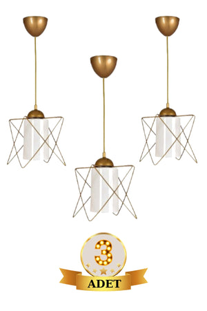 3 Pieces Aged Mica Promotional Single Pendant Lamp Chandelier - Bedroom - Living Room - Kitchen - Hall