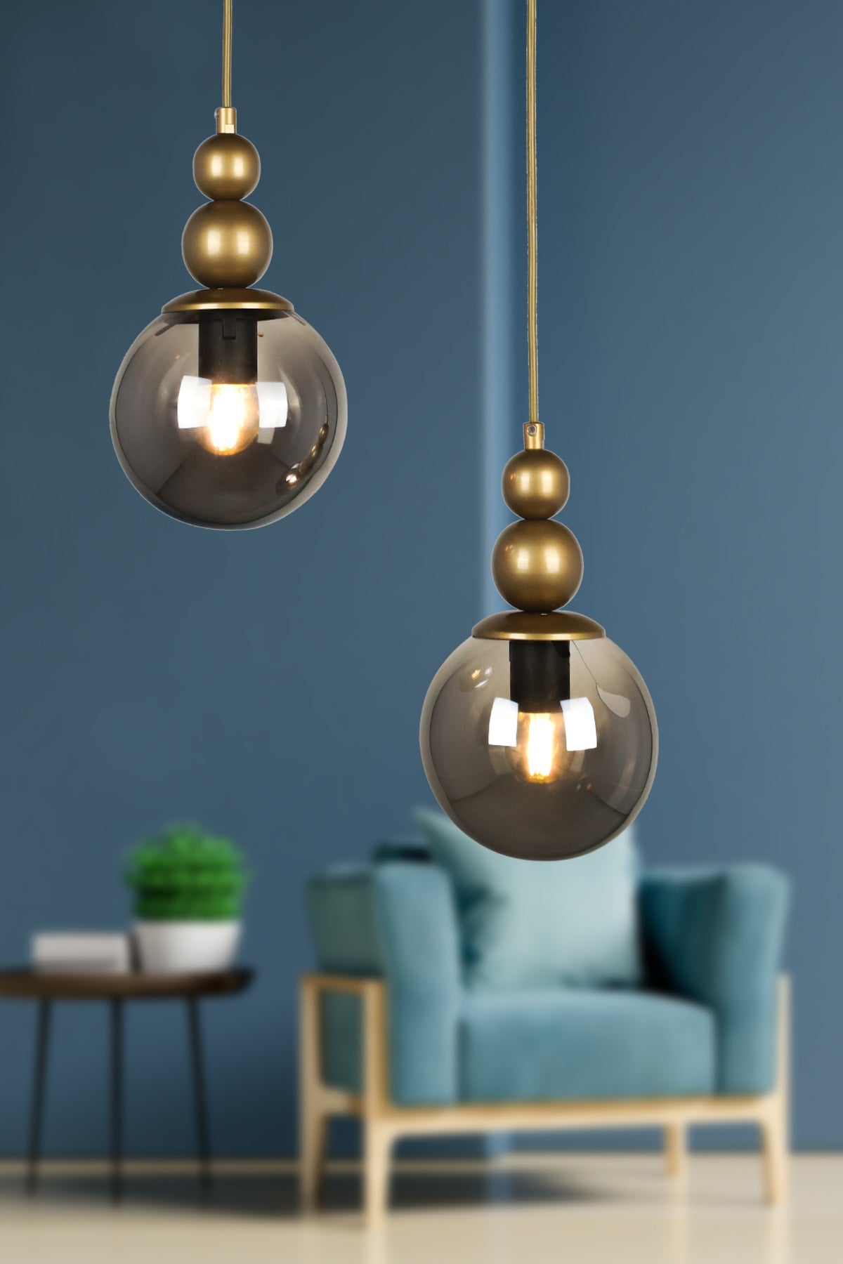 Endless 2Nd Chandelier Antiqued Smoked Glass